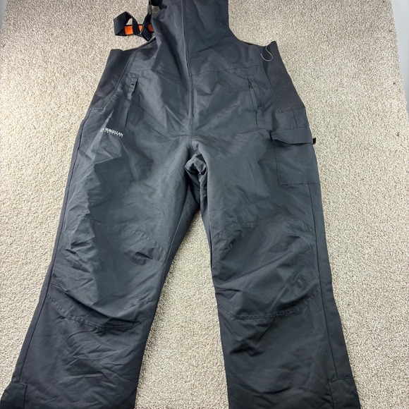 Magellan Outdoors Mens XL Black Insulated Bib Snow Ski Pants Overalls Snowboard - Picture 1 of 10
